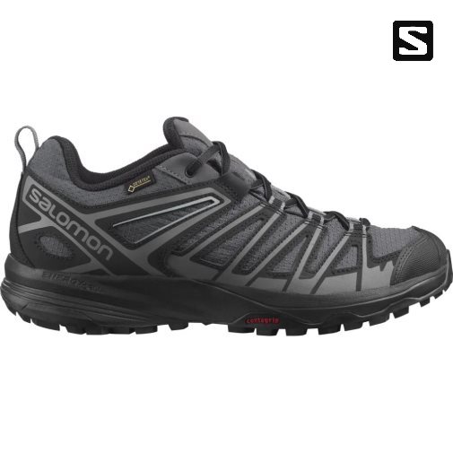 Black Salomon X Crest GTX Men's Hiking Shoes | IE DY2638